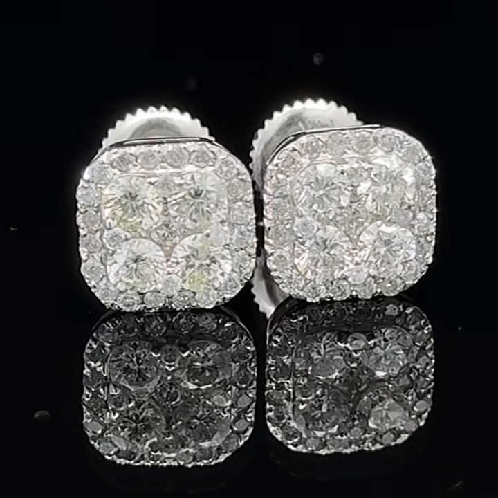 Fine Jewelry Earring Sterg Sier Fashion Different Shapes Vvs Moissanite Dia Stud Earrings