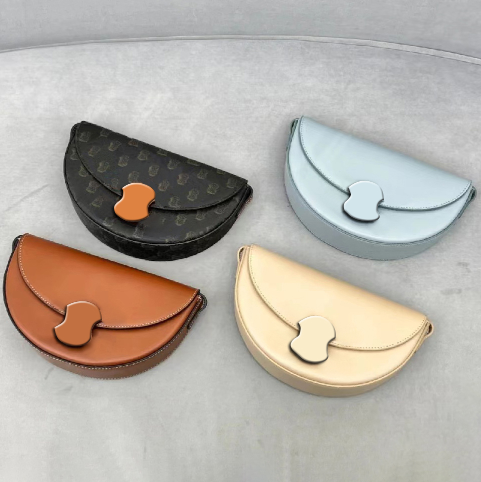 Top quality Half moon Designer bag 10A tote saddle purses Luxury handbags hobo Womens Shoulder Clutch bag mens leather crossbody fashion Evening bags