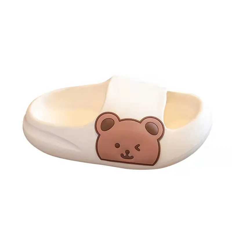 Slipper Slipper Bear Print slider soft beach cloud platform womens indoor bathroom slider summer womens outdoor EVA mens shoes WX5.30