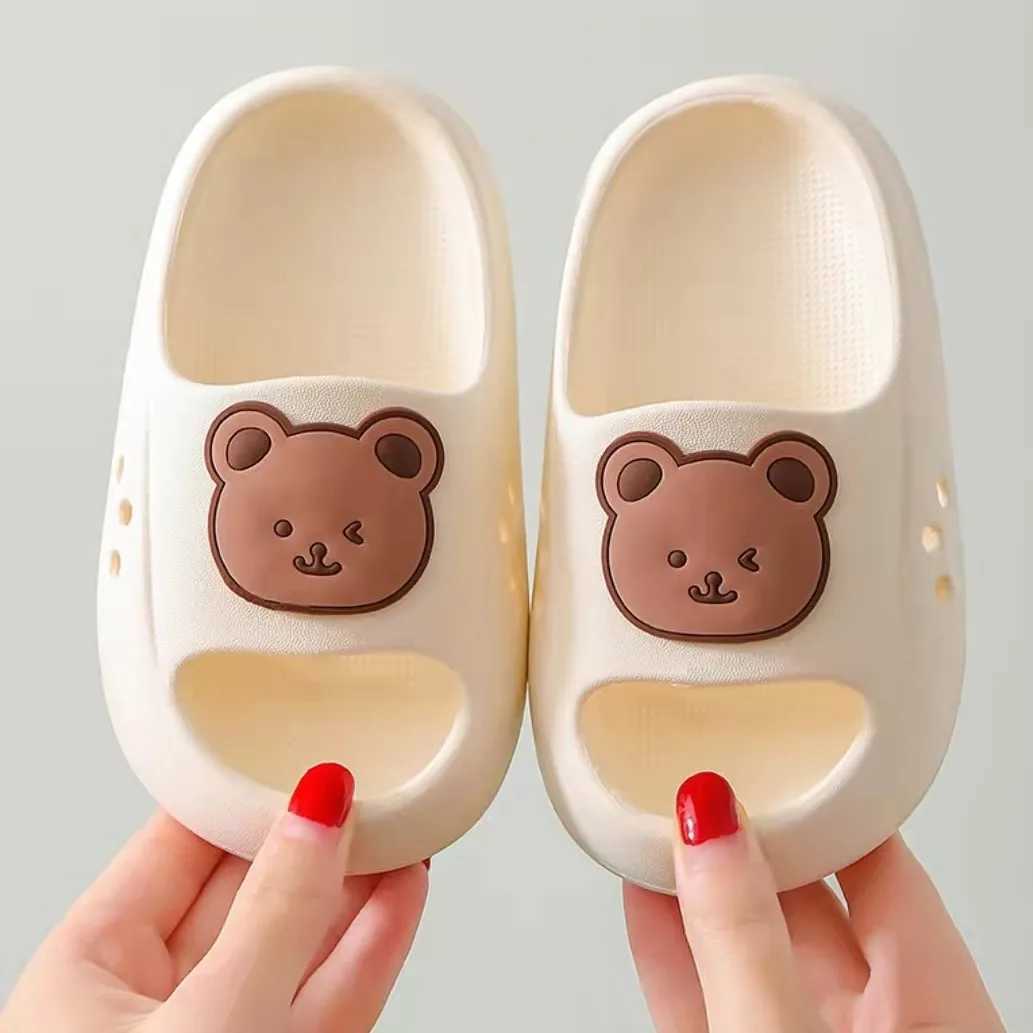 Slipper Slipper Bear Print slider soft beach cloud platform womens indoor bathroom slider summer womens outdoor EVA mens shoes WX5.30