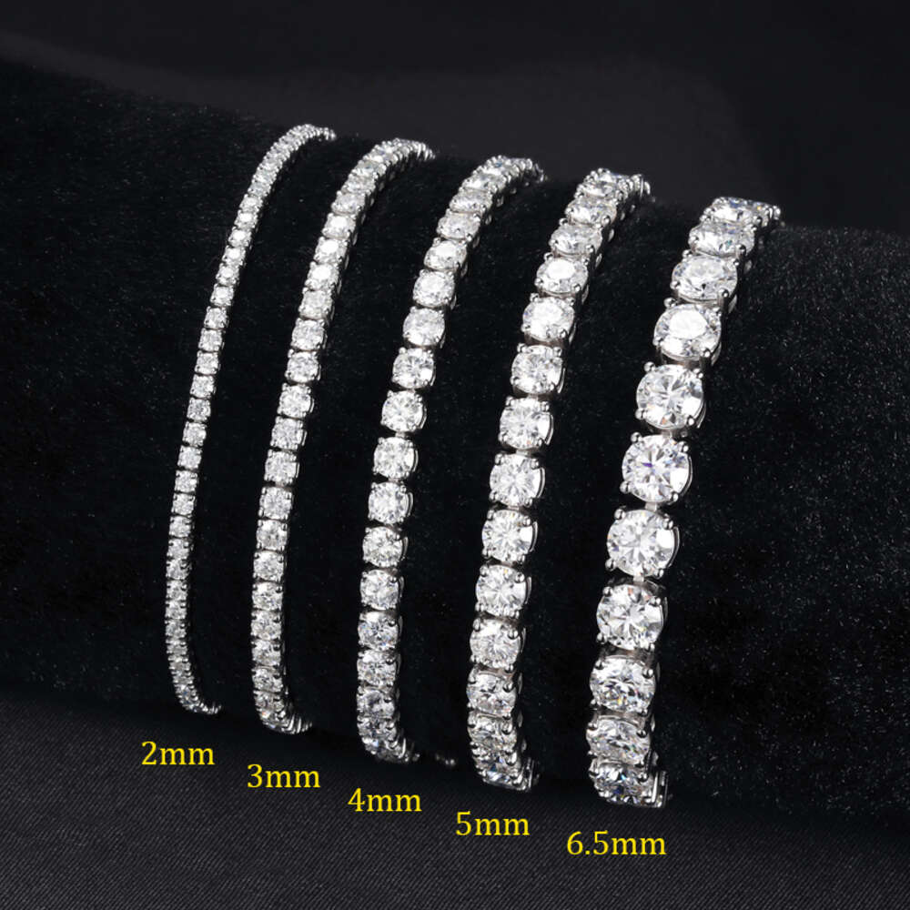 Tennis Chain moissanite chain Pass diamond Tester Hip Hop 925 Sterling Silver 2mm 3mm 4mm 5mm 6.5mm VVS Diamond Necklace