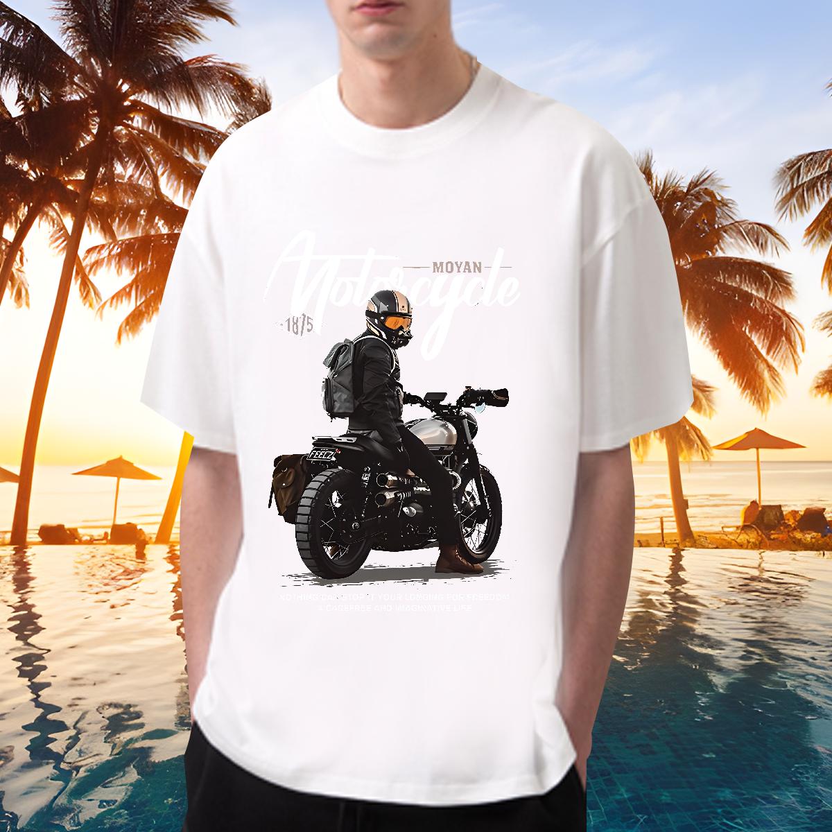 DIY Mens T Shirts Custom Street Wear Men Tops Tees Breathable Crew Neck Cotton Classic Wear