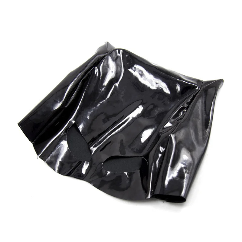Sexy Masks Black Fetish Slave Latex patent leather BDSM Bondage Restraints Sex Toys for Cat Women Masks exotic accessories 240603