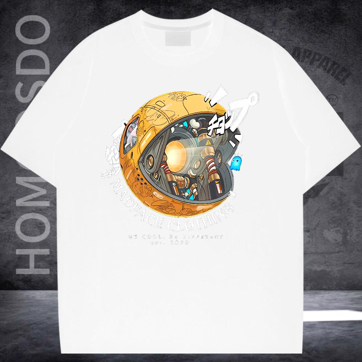 Fashion T Shirts Men DIY Printed High Street Hip Hop Tshirts Breathable Crew Neck Unisex Polos