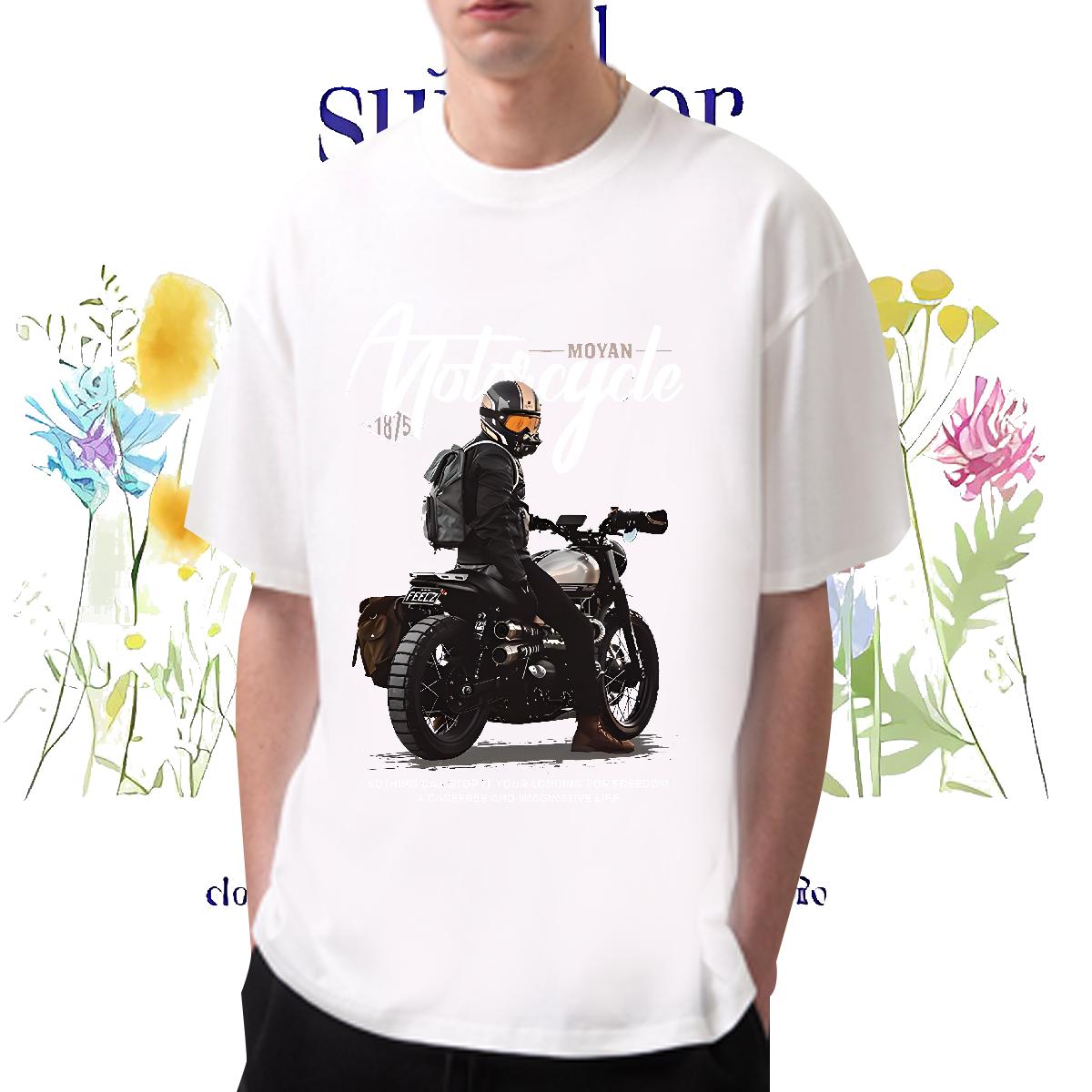 New Man T Shirts Cartoon Print Hip Hop Tshirt for Man Woman Crew Neck Cotton Breathable Cool Design Clothings