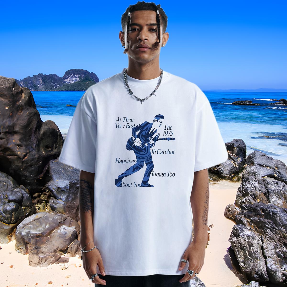 DIY T-Shirts for Men DIY Logo Men Tees Outdoor Round Neck Short Sleeve Classic Top Tees