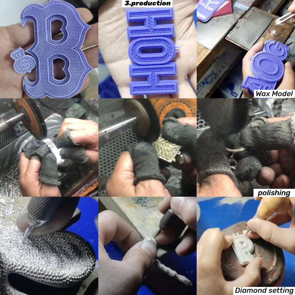 Factory Customized Pendant Iced Out Jewelry Vvs Moissanite Diamonds Cuban Chain 3d Custom Name Hip Hop Letter Pendant