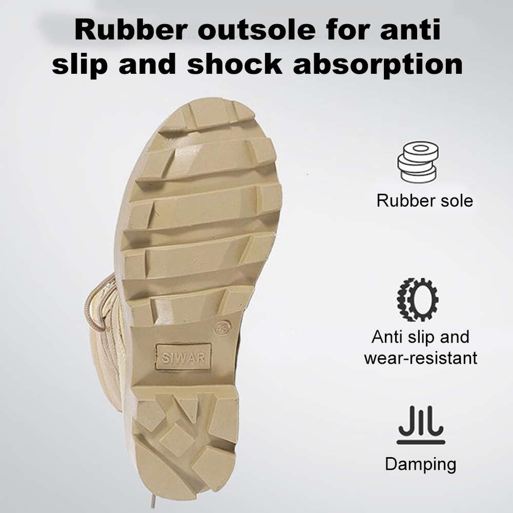 Men Military Tactical Breathable Outdoor Hiking Desert Combat High-top Winter Lace Up Trekking Boots 89b46