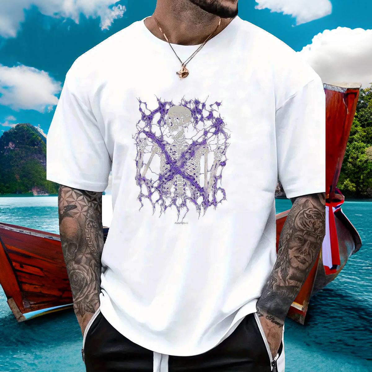 New Arrival Man T Shirts DIY Anime Men Clothes T-Shirt Sports Casual Round Neck Short Sleeve Loose Fit Clothes