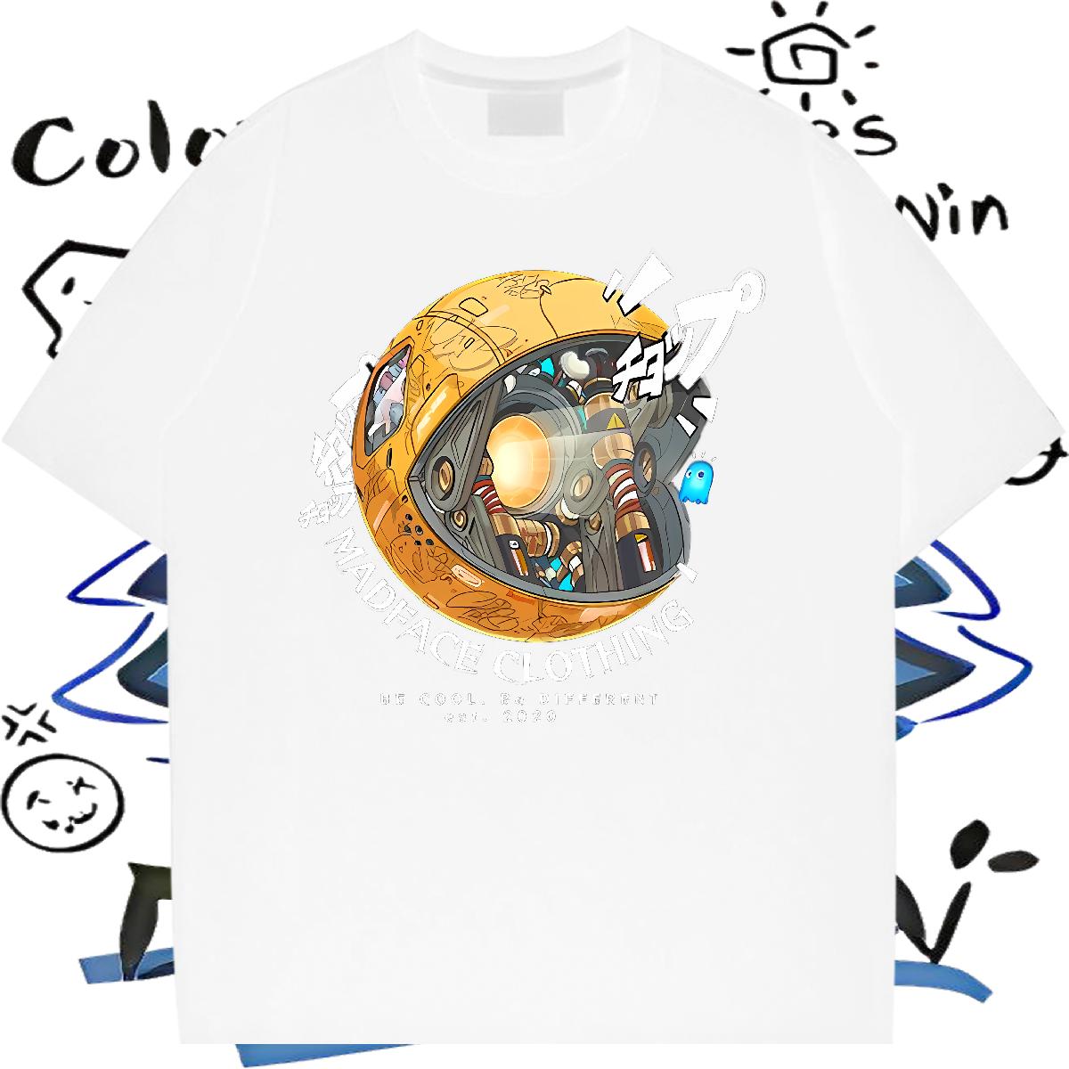 2024 DIY Mens T Shirts Cartoon Print Men Clothes T-Shirt Sports Casual Cotton O Neck Short Sleeves Cool Clothes