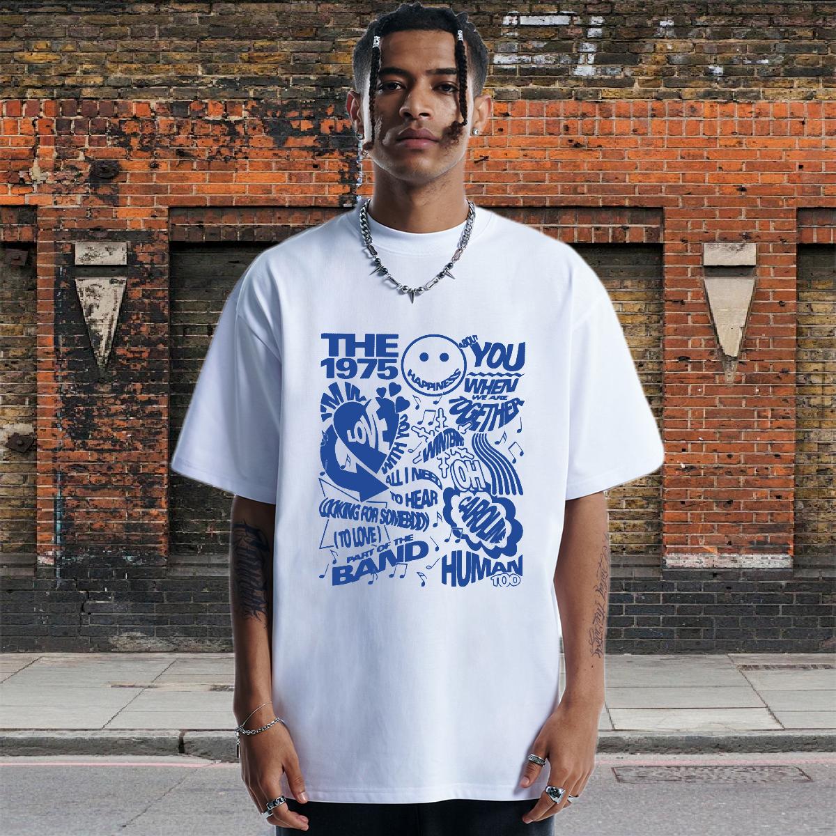 Wholesale Mens T Shirts Casual Round Neck Short Sleeve Men Tshirts Designer Black White Clothes