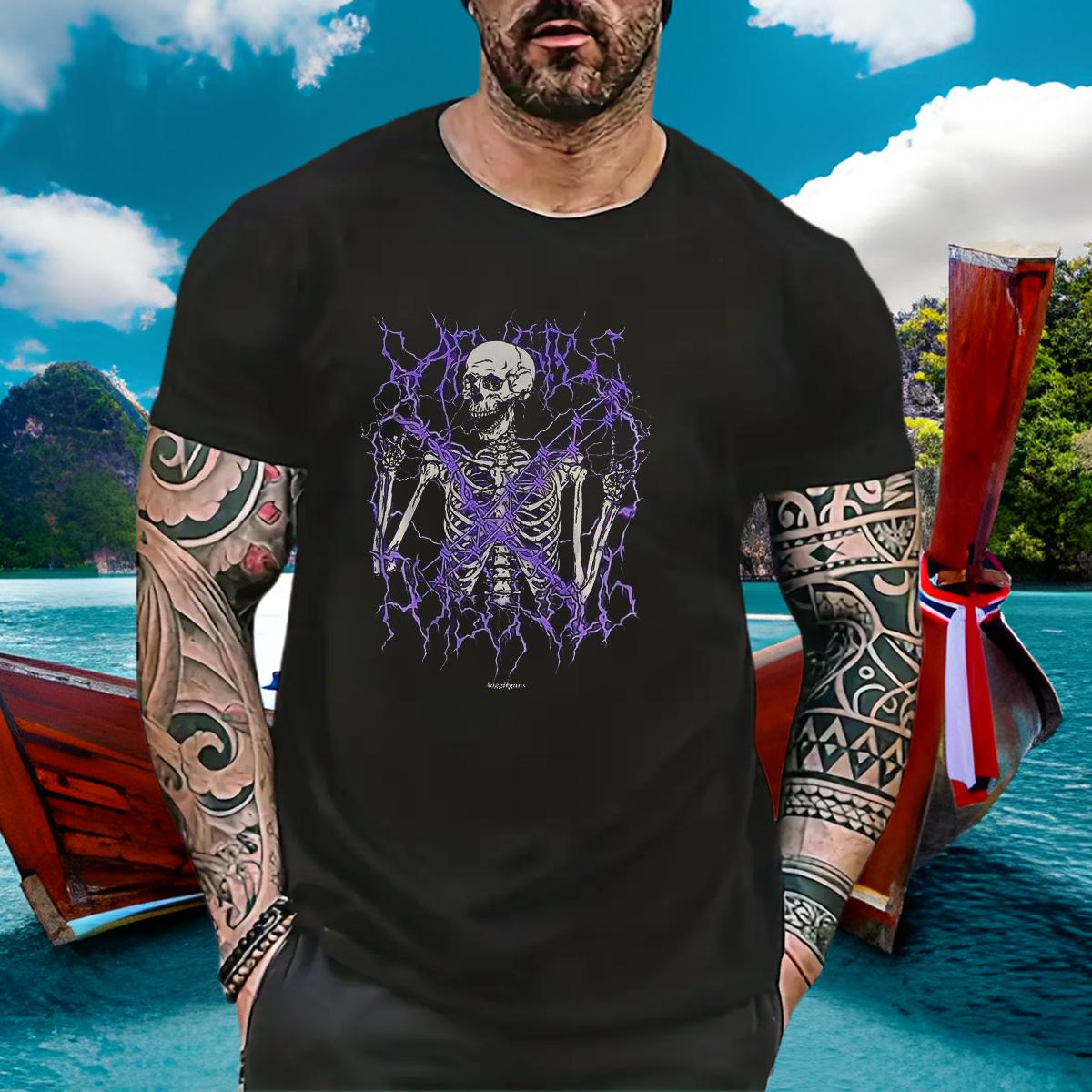 New Arrival Man T Shirts DIY Anime Men Clothes T-Shirt Sports Casual Round Neck Short Sleeve Loose Fit Clothes