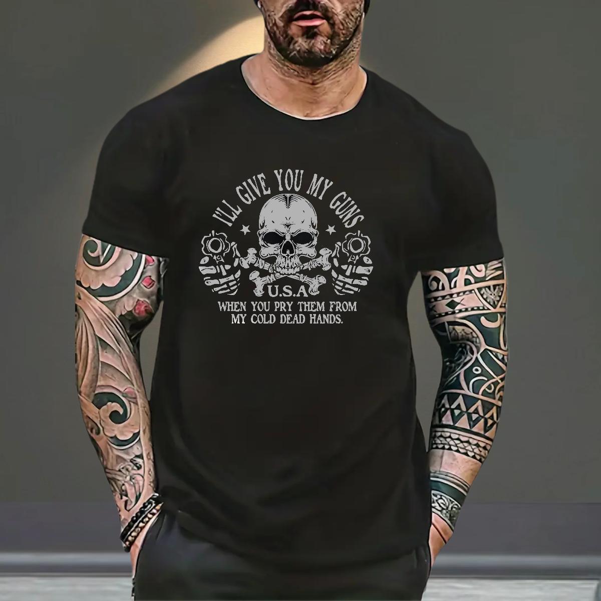 Popular T-Shirts for Men Cotton O Neck Short Sleeves High Street Hip Hop Tshirts Plus Size Custom Custom Polos