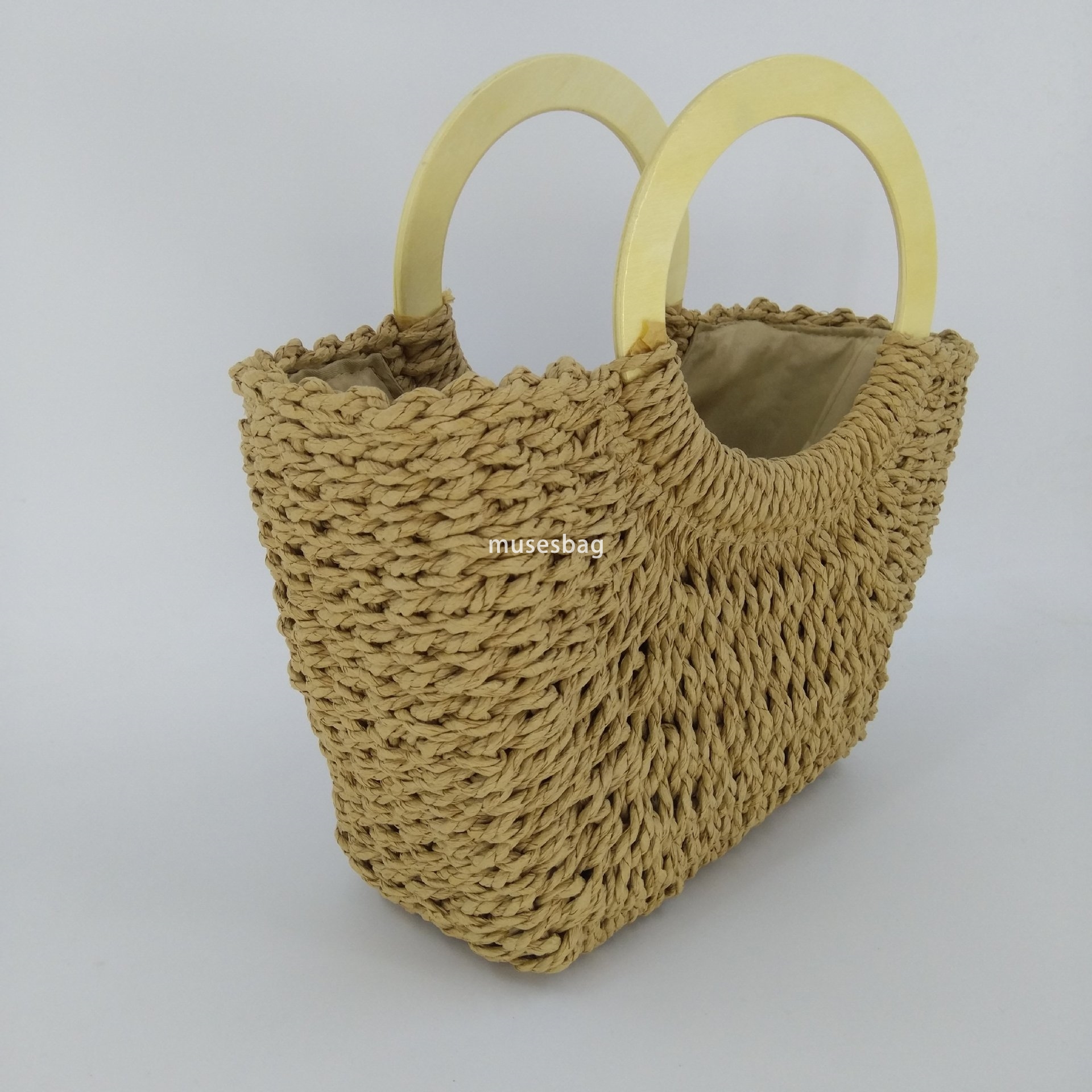 Designer bag women's travel vacation beach bag handbag large capacity luxury grass woven bag retro high-quality mini fashionable shoulder bag han
