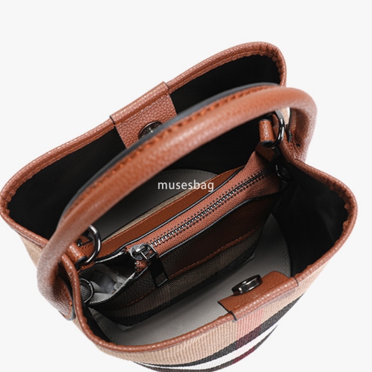 New high-end leather round barrel bun mother fashionable and versatile women handheld one shoulder crossbody bag e84e 4