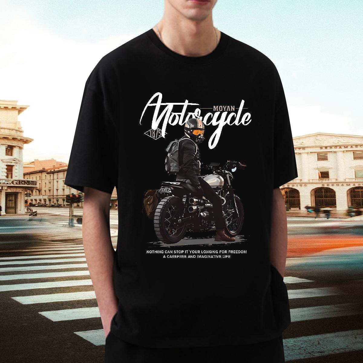 Custom T Shirts Men Cotton O Neck Short Sleeves Casual Daily Wear Tshirts Black White Loose Fit Tops Tees
