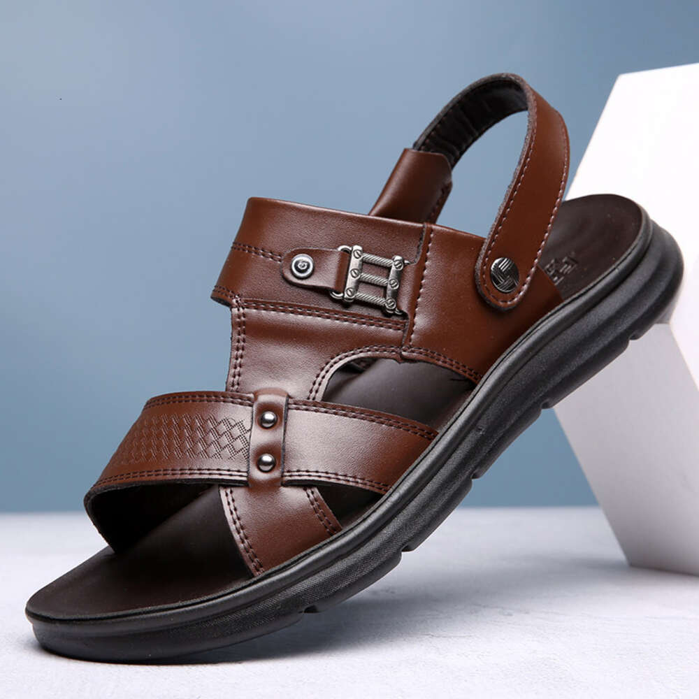 Genuine Leather for Men Beach Shoes Anti Slip Men's Casual Fashion Sandals Sandalias Masculina Sandalia Masculino 5df7d