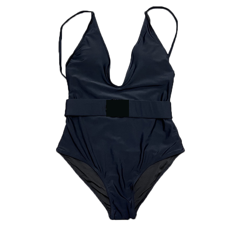 Designer Halter Swimsuit Women Bikini Set Backless Swimsuits Summer Waist Belt Swimwear Plus Size Beach Swim Wear
