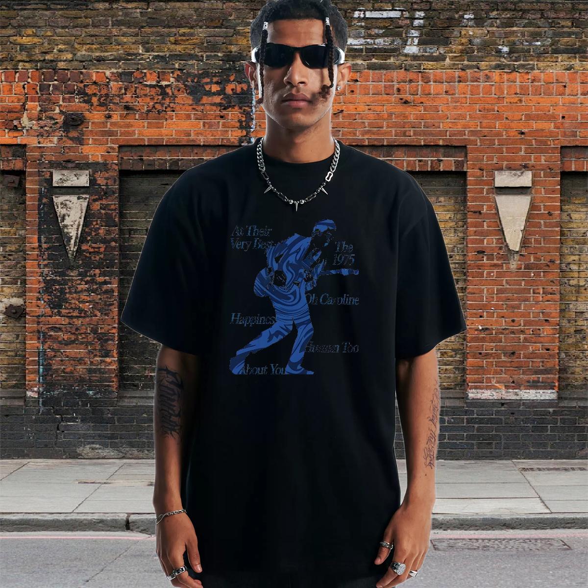 Loose Fit T shirt Round Neck Short Sleeve Street Tshirt for Man Woman Custom Print Plus Size Designer Tees Shirts
