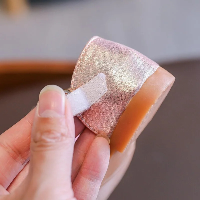 Summer Korean Style Children Girls Sandals Bow Princess Shoes Fashion Sweet Sequin Dance Performance Shoes 240528