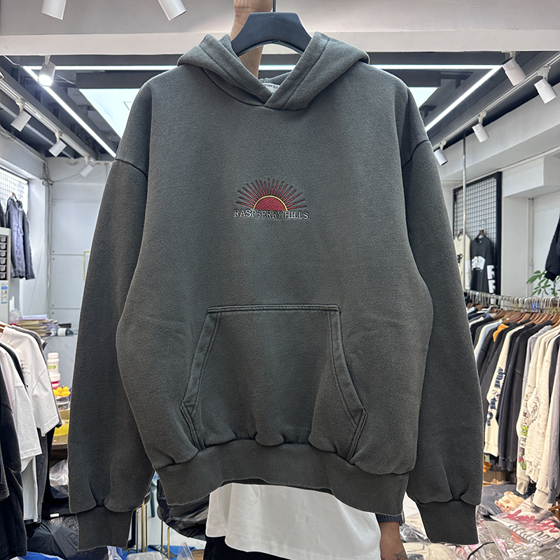 Real Photos Oversized Letter Print Thick Hoodie Men Women Best Quality Sweatshirts Vintage Cotton Hooded Pullovers