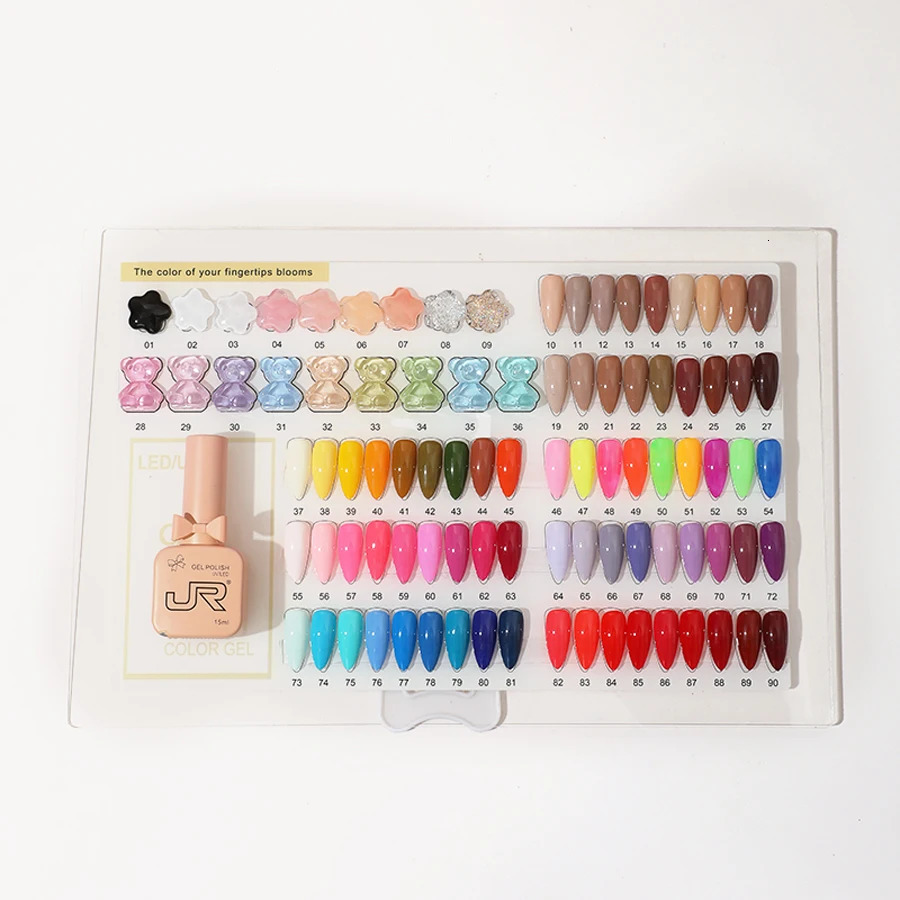 JR 9pcs 15ml gel nail polish set including red pink nude gel polishing set UV LED soap set home DIY primer gift 240528