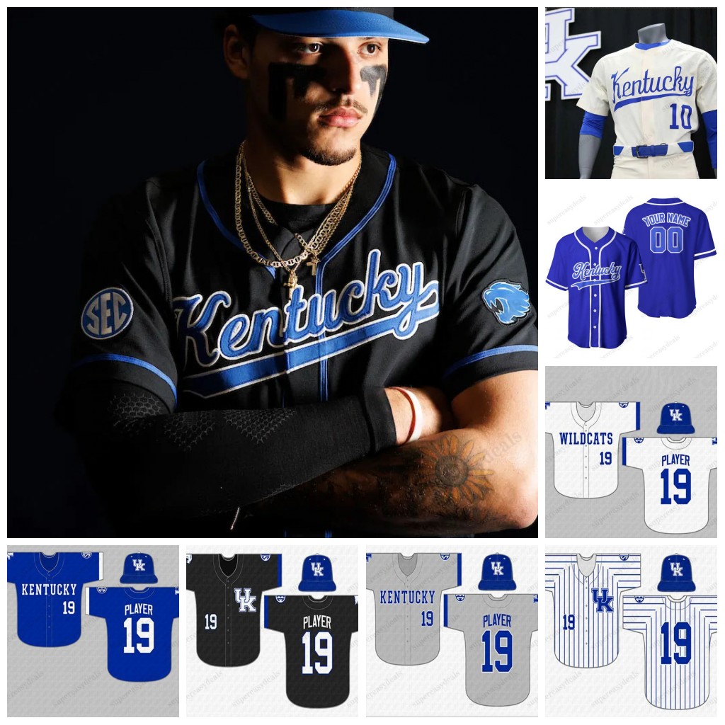 Authentic Kentucky Wildcats UK NCAA Baseball Jersey - Breathable Fabric Team Colors