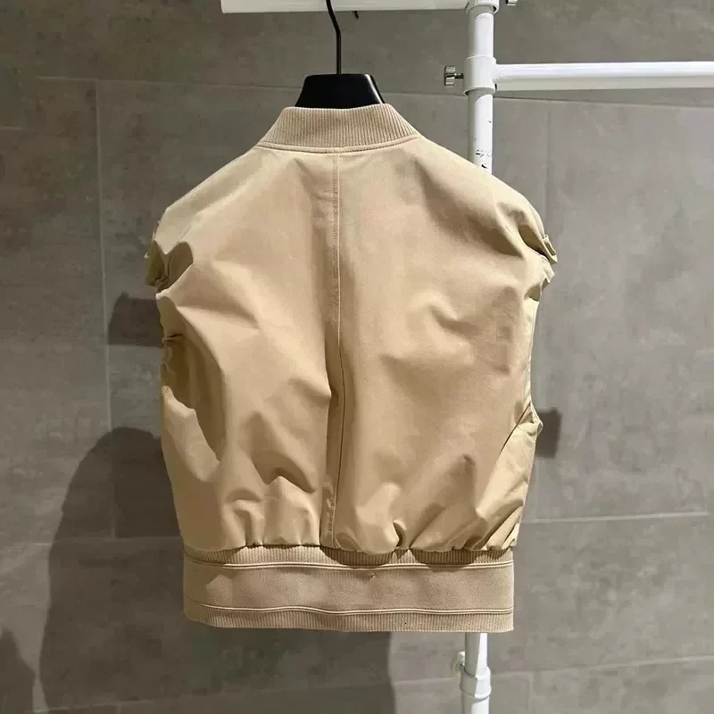 Golf Womens Clothing Spring and Autumn Standing Neck Pocket Loose Versatile Vest Top and Fashion Short Skirt 240522