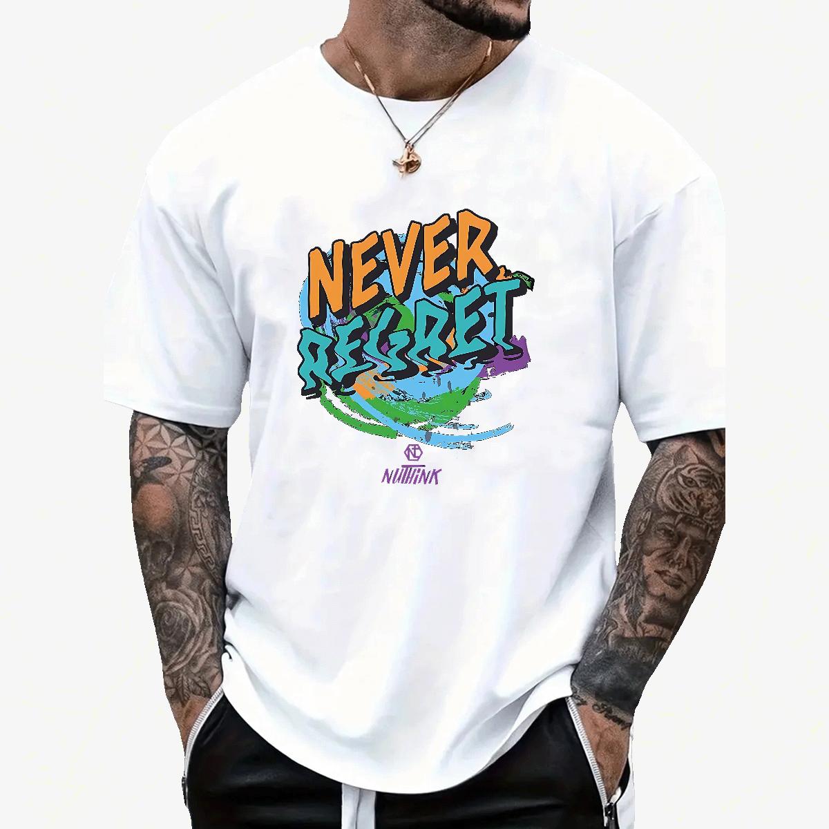 Loose Fit T Shirt For Man Casual Breathable Crew Neck Tshirts Custom DIY Anime Wear