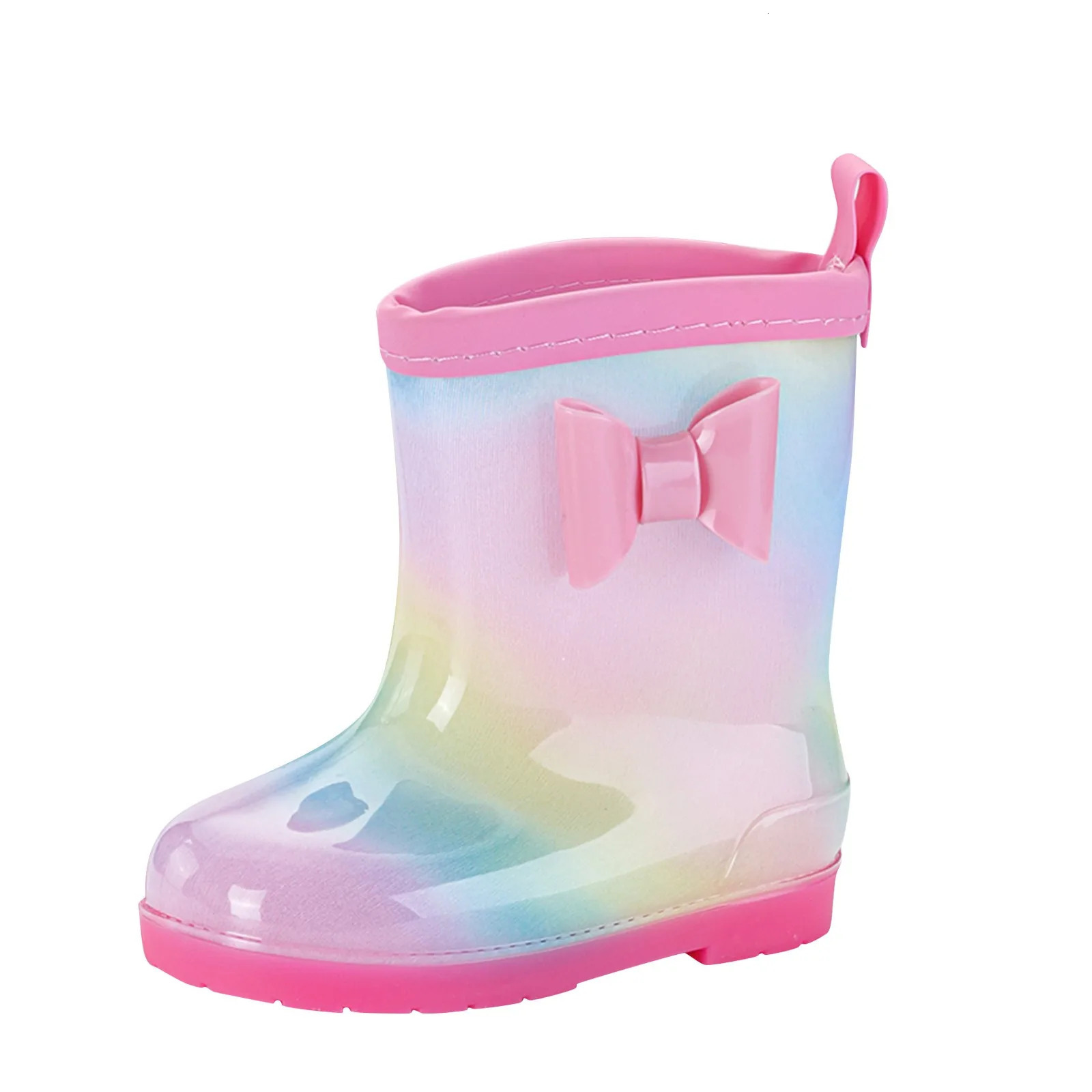 PVC Rubber High Quality Children Rainboots Waterproof Baby Boys Girls Water Shoes Lightweight NonSlip Rain Boots Kids botas 240603