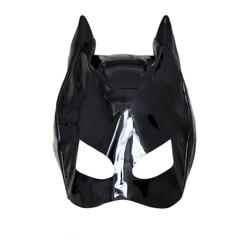 Sexy Masks Black Fetish Slave Latex patent leather BDSM Bondage Restraints Sex Toys for Cat Women Masks exotic accessories 240603