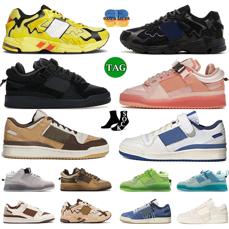 2024 Womens Mens Designer Bad Bunny 00s Casual Shoes Forum 84 Low Trainers Yellow Paso Fino Cream Leopard OG Brown Blue Tint Pink Green Gum Platform Sneakers