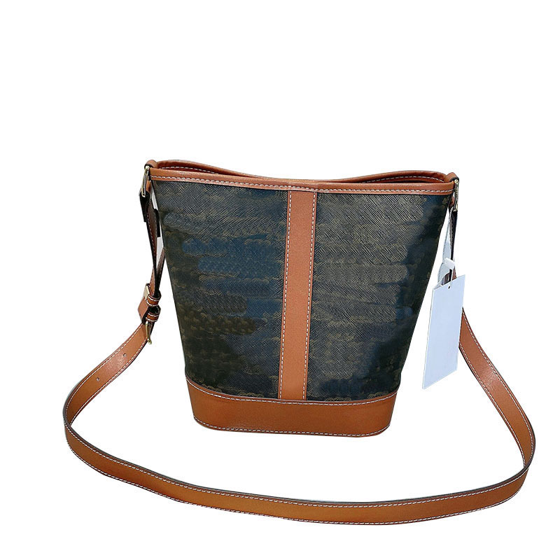 Brown Medium Designer Bucket Bags for Womens Shoulder Purse Luxury Bucket Bag Fashion Crossbody Bag Vintage Casual Totes Evening Handbag Woman Cross Body Purse