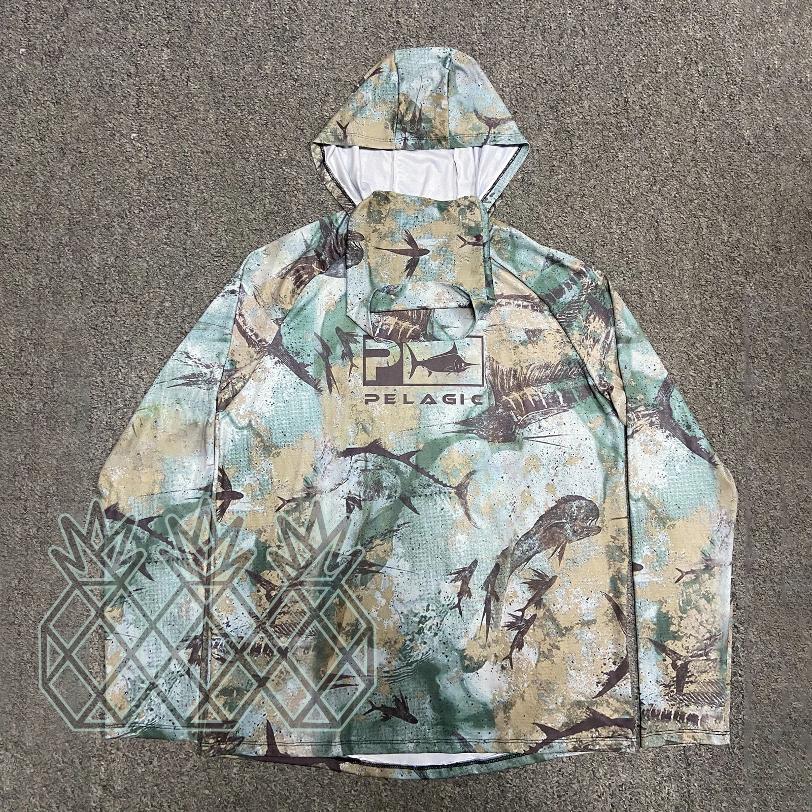 Fishing Shirts UPF 50 Quick Dry Hooded Mask Tops Wear Breathable Summer Long Sleeve Fish Shirt Custom Anti-UV Camisa De Pesca 240601