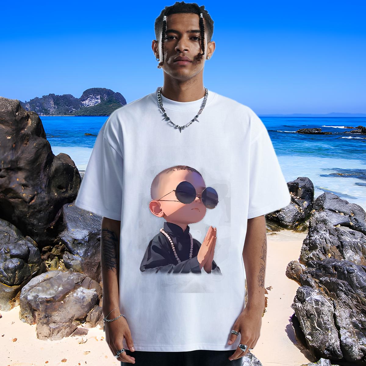 Wholesale T shirt Hip Hop Street Cotton Breathable Short Sleeve Mens Tshirts Classic Custom Cartoon Tshirts