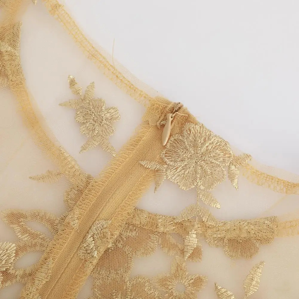 O-neck High-Waist Plus Size Midi Dress Party Dress Embroidery Lace 34 Sleeve Lady Evening Dress Elegant Bodycon Female Clothing 240530