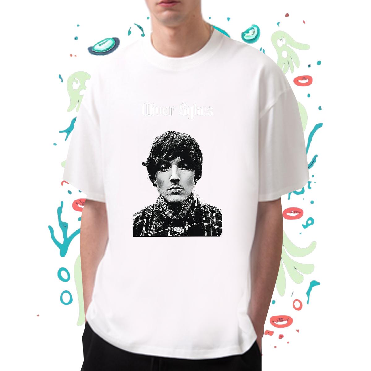 New T shirt DIY Printed Street Wear Men Clothes T-Shirt Cotton Breathable Soft Loose Top Tees