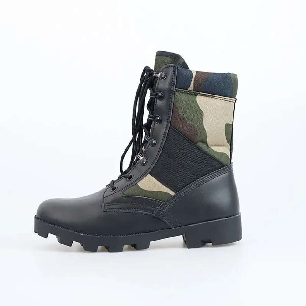 Lace Up Waterproof Outdoor Shoes Breathable Canvas Camouflage Tactical Combat Desert Ankle Military Army Men Boots Winter 6233f