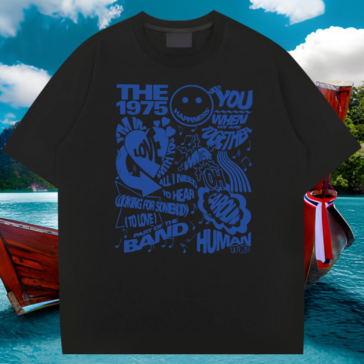 Unisex T-Shirts Daily Wear Round Neck Short Sleeve Men Tops Tees 2024 DIY Custom Cartoon Tee Shirt
