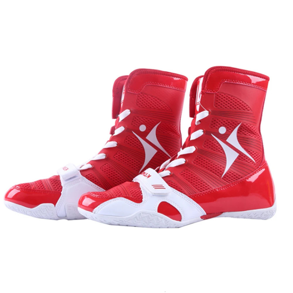 KANGRUI Big Size 45 High Top Professional Boxing Sneakers Comfortable Flighting Footwears Anti Slip Mens Shoes 240520