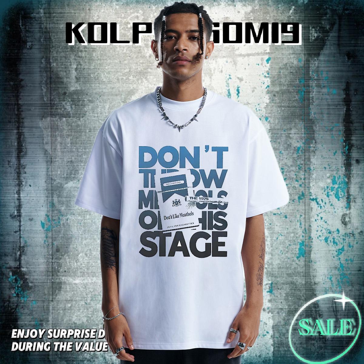 DIY Customized T-Shirts for Men Custom Anime High Street Hip Hop Men Tees Cotton Breathable Classic Tops