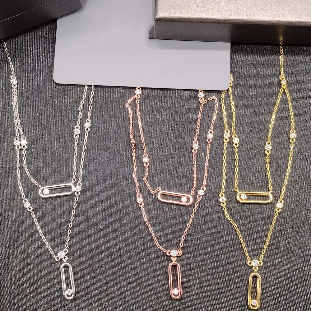 Sailormoon Sugar Messijersey Messikas Jewelry Gift Whale New High Version Necklace with Dynamic Balls Simple and Luxury Full Diamond Necklace Ins Style