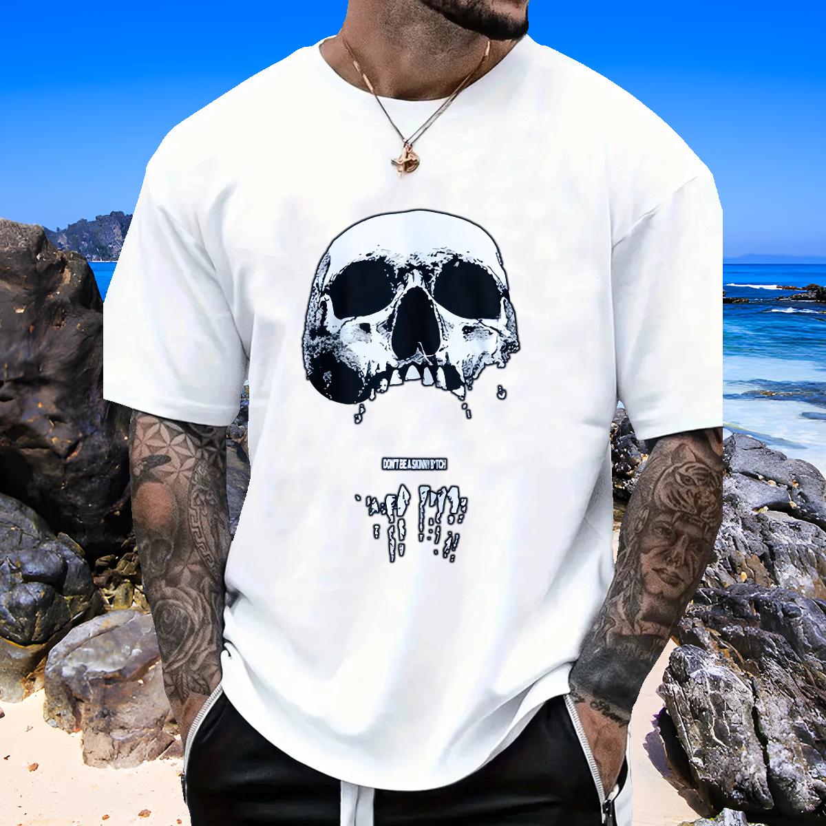 Popular Mens T Shirts Spring Summer 180g Cotton Men Clothes T-Shirt Classic Graphic Tees Shirts