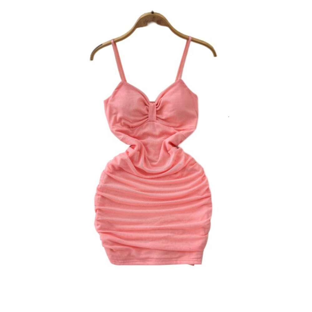High end camisole dress for women in summer 2023 new buttocks wrapped tight fitting slimming pure desire temperament sexy dress
