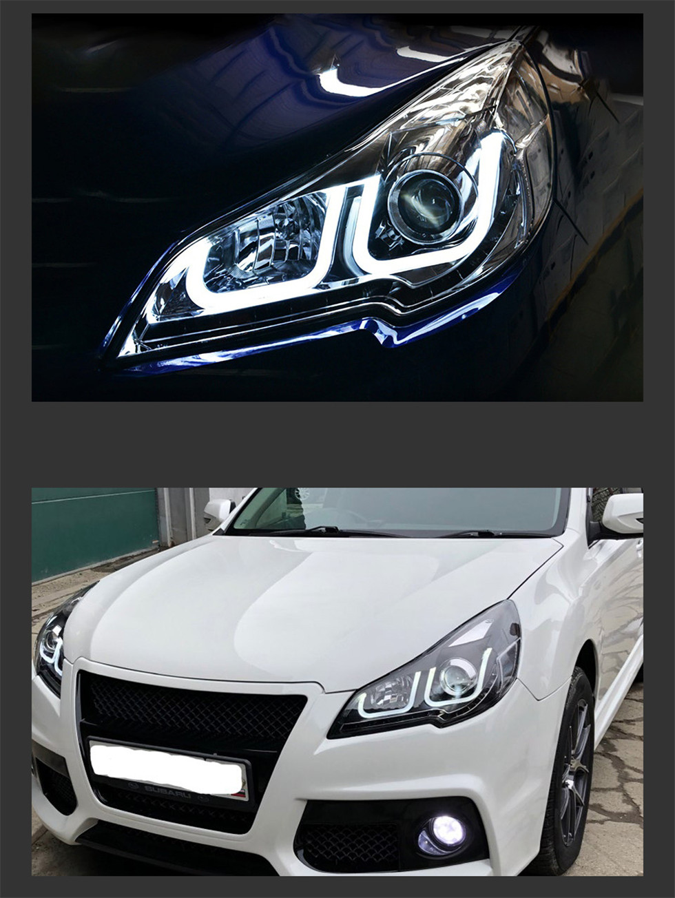 For Subaru Outback Legacy 20 10-20 15 LED Lamps Headlight Replacement DRL Running Light Signal Lights Assembly