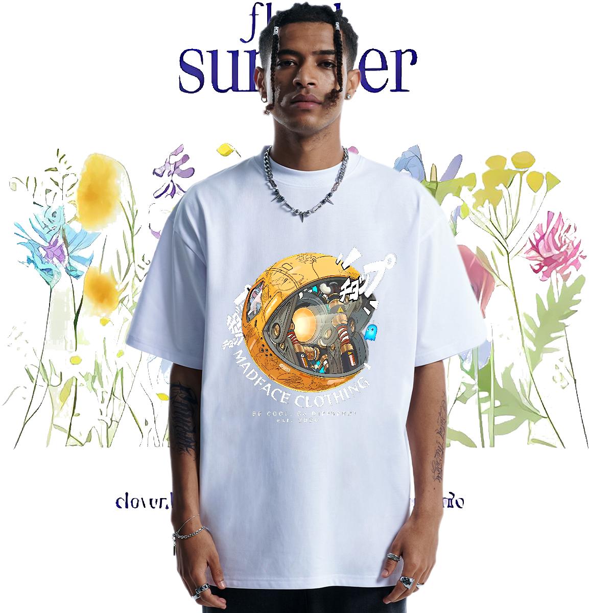Wholesale T-Shirts for Men Anime Print Mens Tshirts Home Outdoor Breathable Crew Neck Brand Clothes