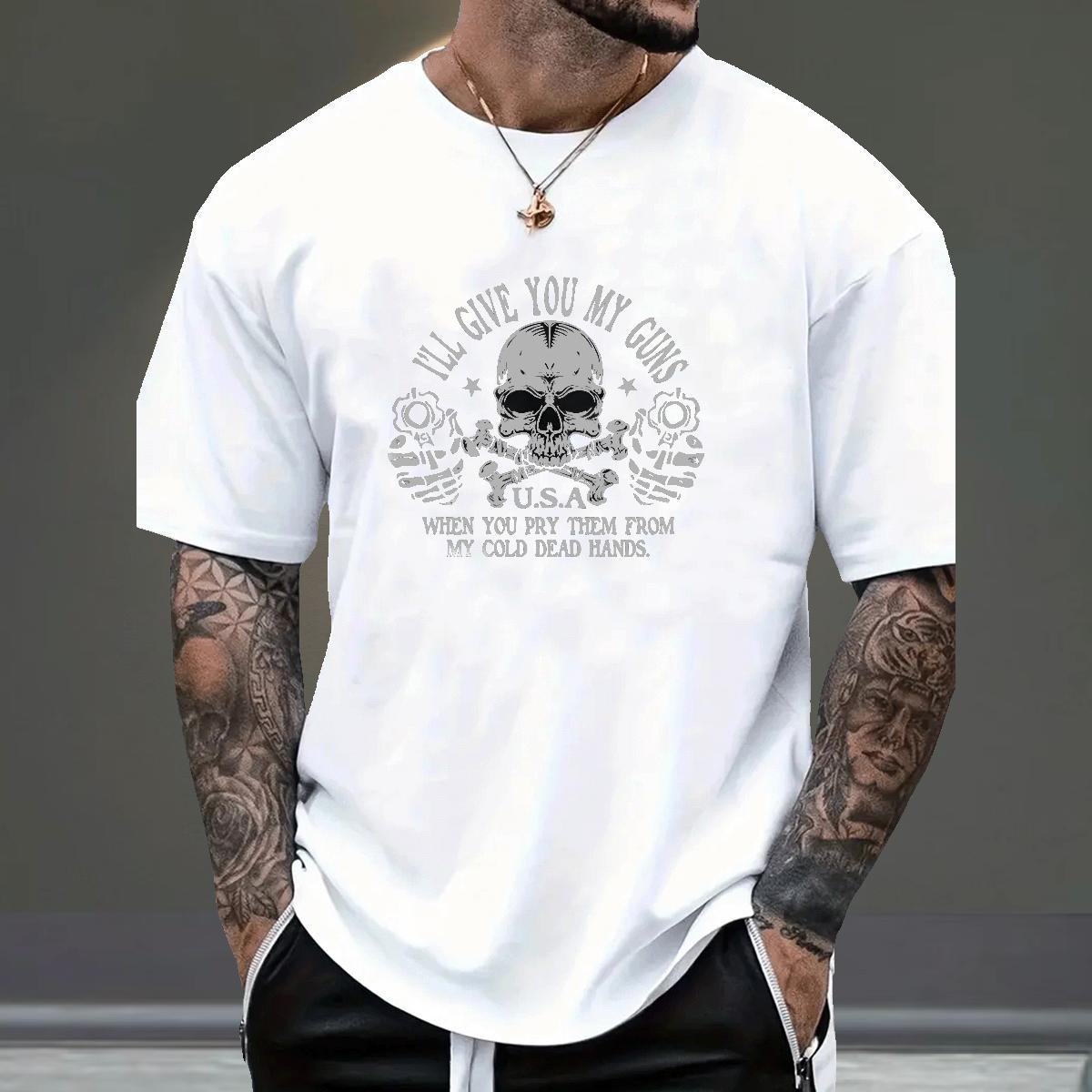 Popular T-Shirts for Men Cotton O Neck Short Sleeves High Street Hip Hop Tshirts Plus Size Custom Custom Polos