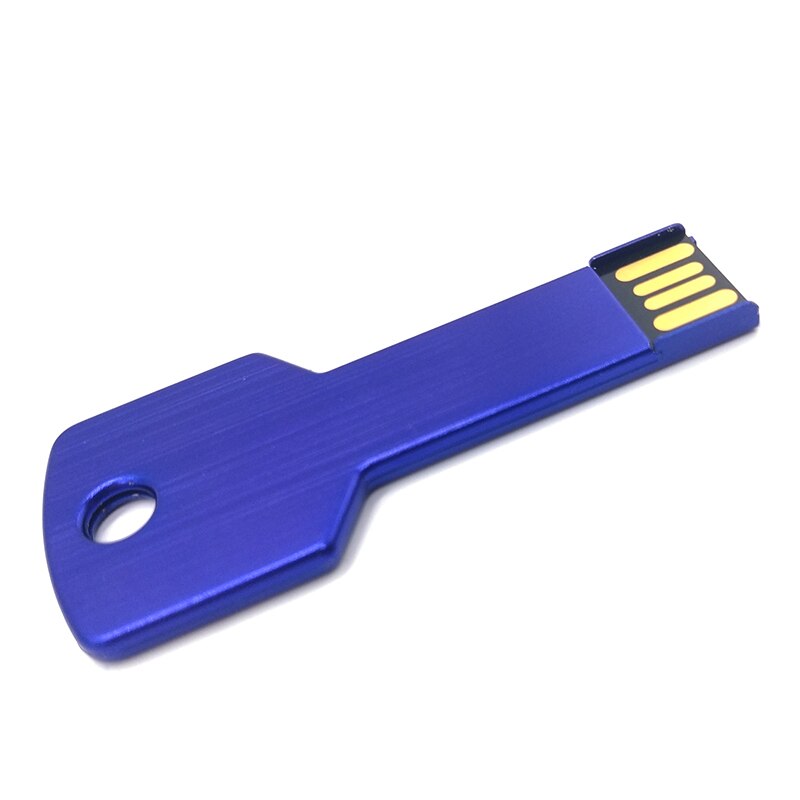 Pen Drive Colorful Metal Key Shape Usb Flash Drive 4GB 8GB 16GB 32GB 64GB 128GB Waterproof Memory Stick Pendrive U Disk