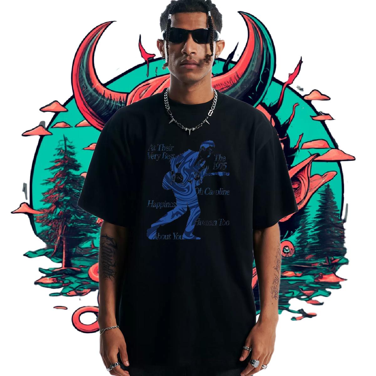 Loose Fit Man T Shirts Breathable Short Sleeve Casual Tshirts Custom Printed Fashion Polos