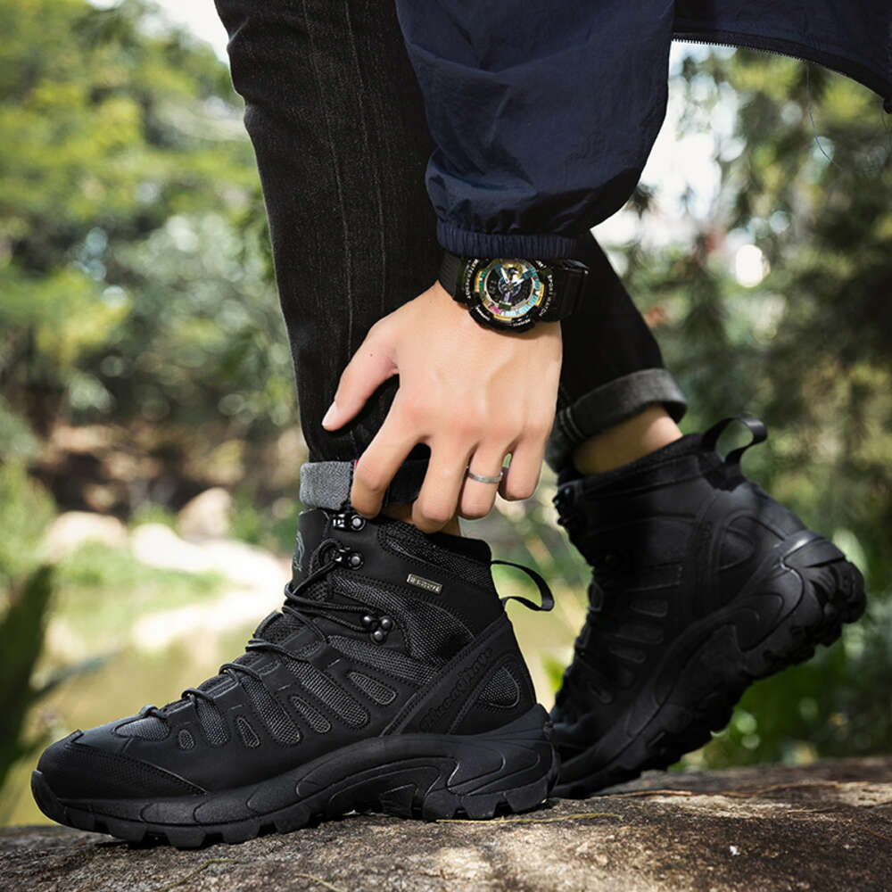 Winter Mens Military Outdoor Leather Hiking Army Special Force Desert Tactical Combat Ankle Boots Men Work Shoes 7882a